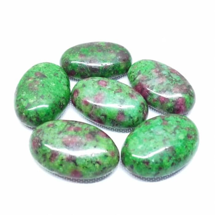 หินธรรมชาติแท้ Ruby Fuchsite Tanzania / Zoisite Flower Big Jumbo