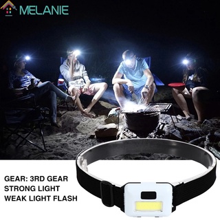 Outdoor Mini COB LED Headlight For Cycling Fishing Hiking / Waterproof Lightweight Ultra Bright Head Lamp