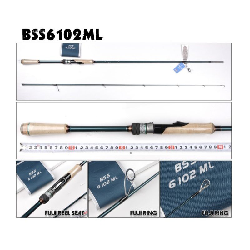 KUYING Battle Song BSS-6102MLคันสปิน 2 ท่อน เวทสาย 5-14 ปอนด์ ยาว 6 ฟุต 10 นิ้ว