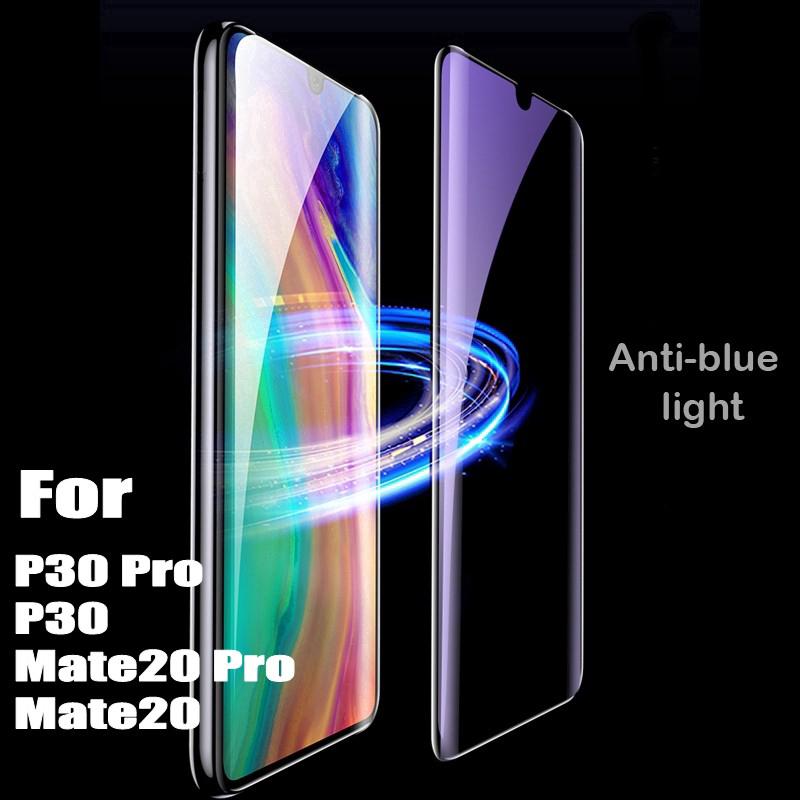 Huawei P30 Pro Mate 20 Pro Anti Blue Ray ฟิล์มกระจกถนอมสายตา เต็มจอ ขอบนิ่ม