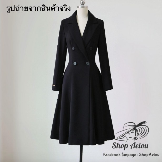 พร้อมส่ง ❤️ อก34-50 เดรสสูท เดรสทำงานสาวอวบ เดรสสูทแขนยาว