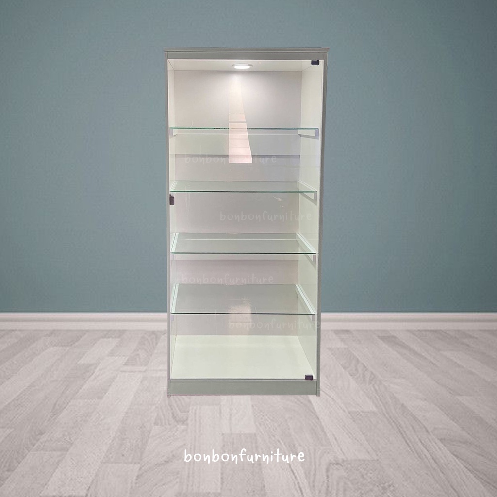 ตู้โชว์ ตู้กระจกมีไฟ ตู้โชว์ขนาดใหญ่ มีไฟ ขนาด 175x80x40 cm  (ส่งเฉพาะกทม. ปริมณฑล)