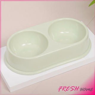 Lawan ชามข้าวแมว ชามข้าวหมา  แบบ 2 หลุม 2 Size ชามใส่น้ำ และอาหาร Pet bowl