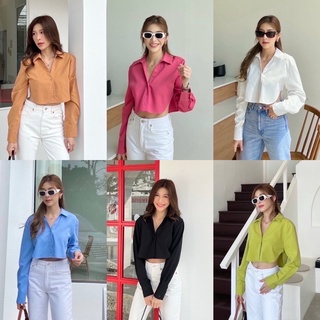 TOP ❥ ครอปเชิ้ตzara เว้าข้างตรงช่วงเอว ทำให้เอวดูเล็กสุดๆ ต้องนี้ต้องเป็นตัวโปรดของสาวๆแน่นอนค่ะ ผ้าเกรดพรีเมียม