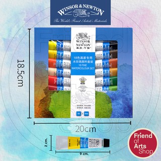 WINSOR &amp; NEWTON สีน้ำ Water Colour  ชุด18 สี ของแท้