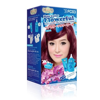 Beauty Nature บิวตี้ เนเจอร์ ครีมเปลี่ยนสีผม Flowerful F03 สีออริคิด