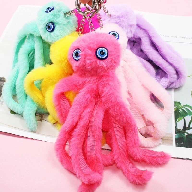 🔥พวงกุญแจปลาหมึกตุ๊กตา 23cm 18cm 2 ขนาด 18 สี New Octopus Keychain ZY