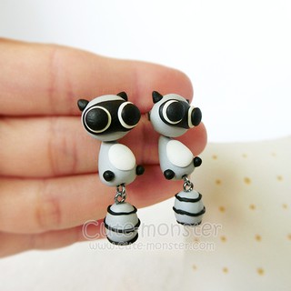 ต่างหูแรคคูน Raccoon Earrings