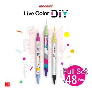 ปากกาเมจิก Monami Live Color DIY ครบชุด 48 ชิ้น