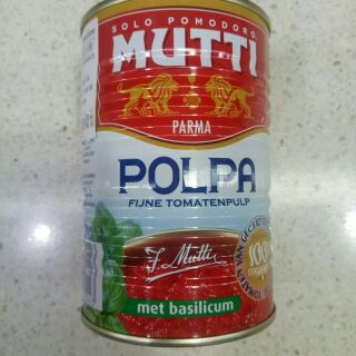 Mutti Polpa Met Basilicum 400g