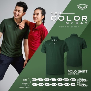 GRAND SPORT : เสื้อโปโลชายสีล้วนทอลาย รหัส : 012253