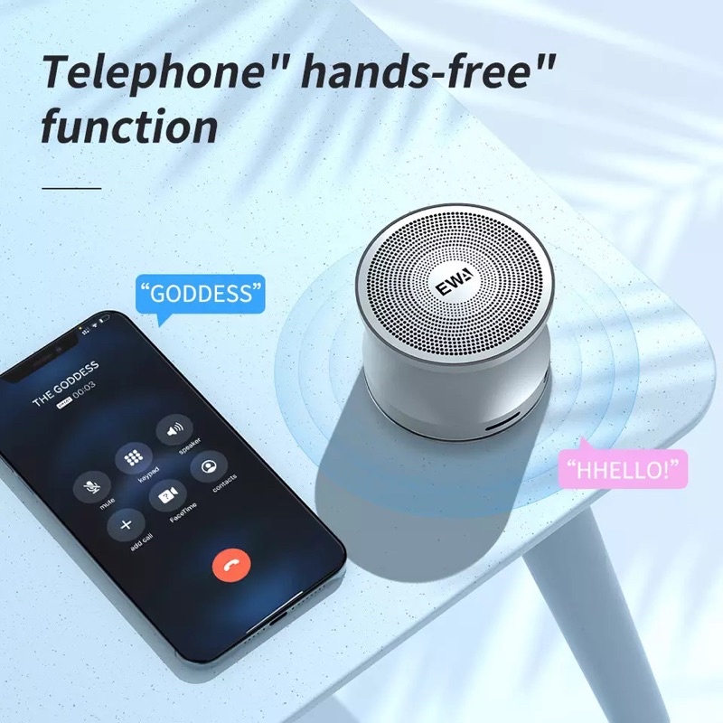 EWA A109 Pro Bluetooth Speaker ไร้สายสเตอริโอลำโพงบลูทูธแบบพกพา 5W Enhanced BASS เสียงความละเอียดสูง