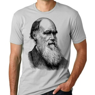 เสื้อยืด พิมพ์ลาย Darwin Portrait Evolution Charles Darwin Evolution สําหรับผู้ชาย