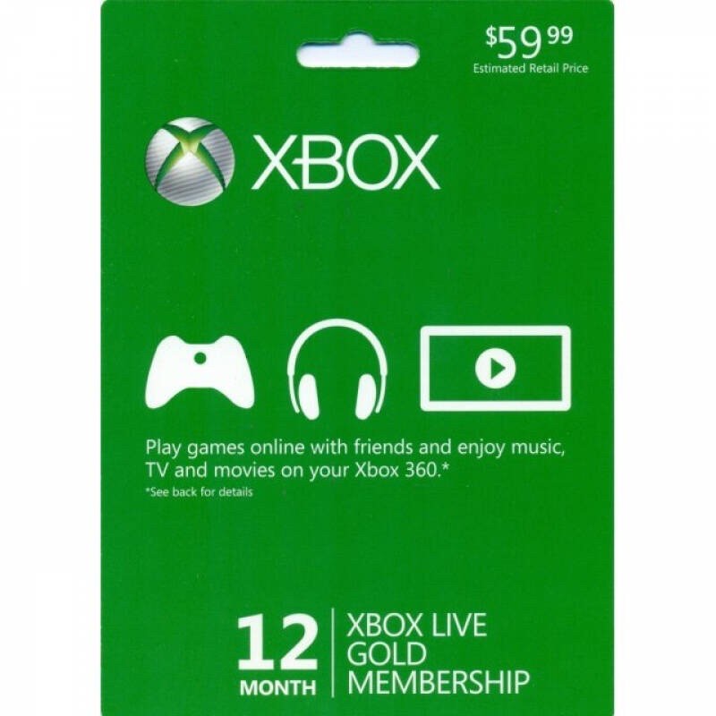 xbox live 12 months code