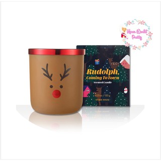 Etude House Rudolph Coming To Town Scented Candle เทียนหอมคริสต์มาส เทียนหอมสำหรับประดับห้อง หรือมอบให้แก่กันเป็นของขวัญ