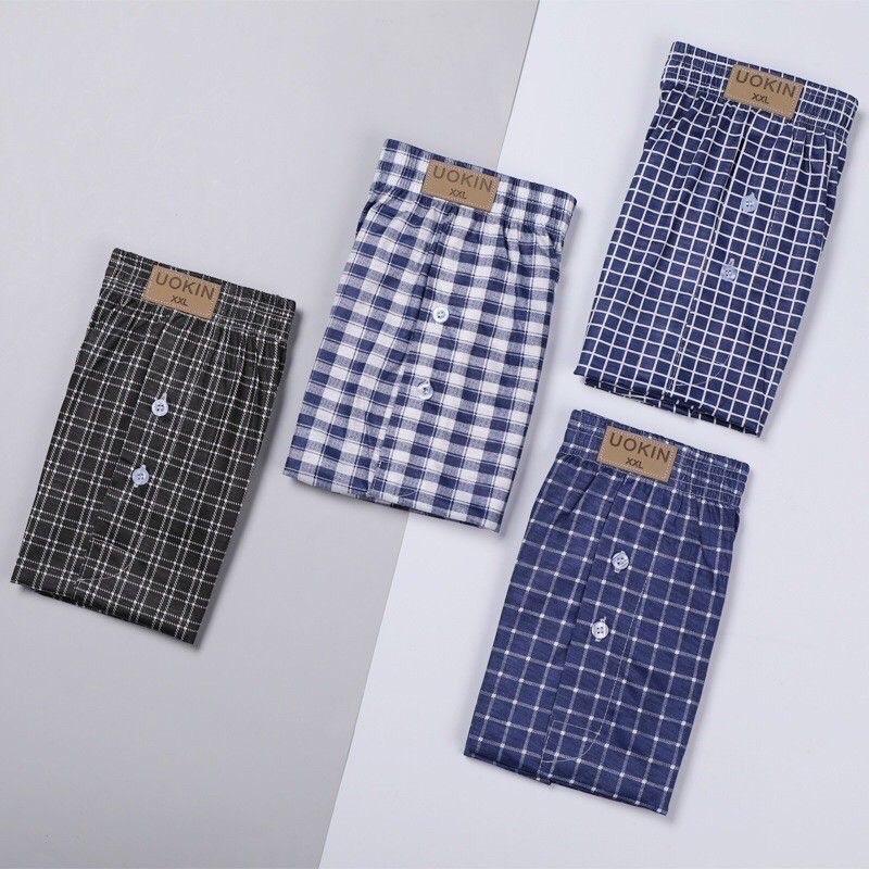 บ๊อกเซอร์ชาย XL-2XL(เอว26-40) แบร์น UOKIN เนื้อผ้านิ่ม ใส่สบาย เกรดพรีเมี่ยม