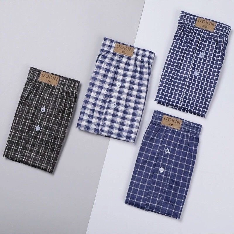 บ๊อกเซอร์ชาย XL-2XL(เอว26-40) แบร์น UOKIN เนื้อผ้านิ่ม ใส่สบาย เกรดพรีเมี่ยม
