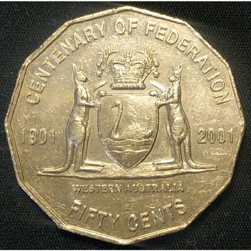 ออสเตรเลีย (Australia), ปี 2001, 50 Cents,100th Anniversary of Federation - Western Australia