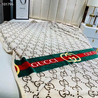 ผ้าห่ม ผ้าห่มนาโน5ฟุต ผ้าห่ม GUCCI ขนาด150*200cm ผ้าห่มแบรนด์เนม ชุดผ้าปูที่นอน รัดมุม ชุดที่นอน Fitted sheet