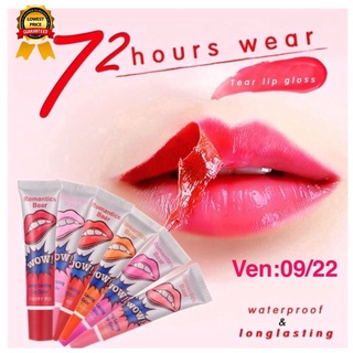 พร้อมส่ง 24 ชม. สติกเกอร์รอยสัก ลิปกลอส ลิปสติก ลายหมีโรแมนติก ติดทนนาน