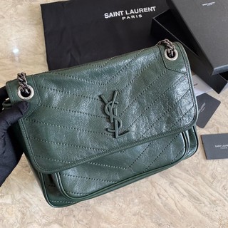 YSL niki  28cm female colorful vintage flip cross body shoulder bag luxury messenger bag magnetic fastener