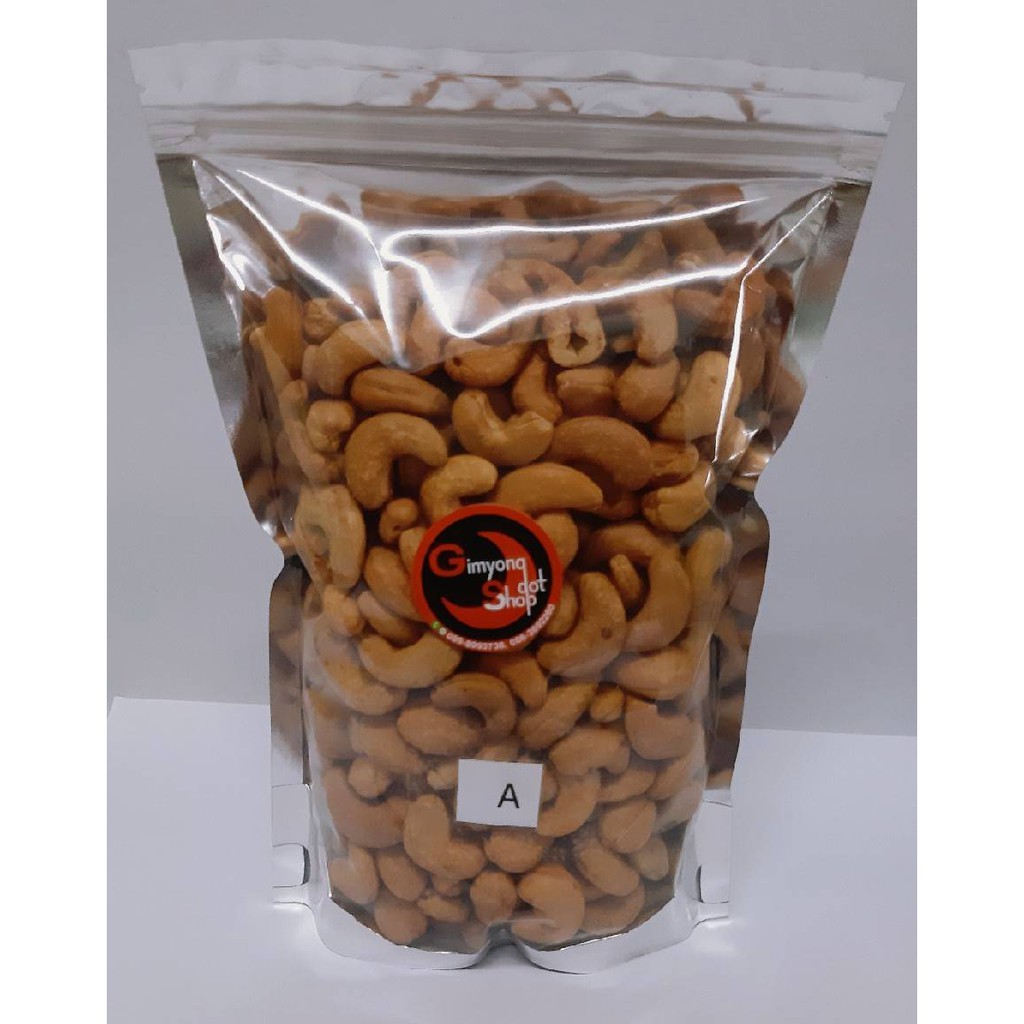 เม็ดมะม่วง อบเกลือ 500g ไซส์ A ในถุงซิปล็อค เม็ดมะม่วงหิมพานต์อบ มะม่วงหิมพานต์ เม็ดมะม่วงหิมพานต์