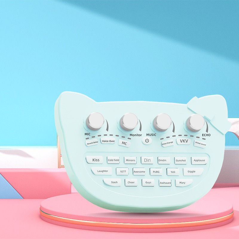 ซาวด์การ์ดคิตตี้ สําหรับโทรศัพท์มือถือ PC Mac Live Broadcast Karaoke Smule WeSing