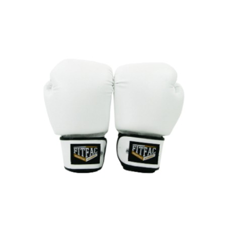 นวมต่อยมวย Fitfac สีขาว ไซต์12 fit fac boxing glove