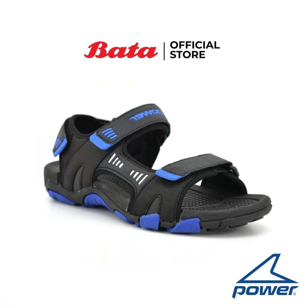 Bata POWER JUNIOR SANDALS รองเท้าแตะเด็กชายแบบรัดส้น สีดำ รหัส 4619304 Junior Kids Fashion SUMMER