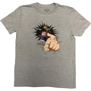 เสื้อยืดโอเวอร์ไซส์เสื้อยืด พิมพ์ลาย One Piece Luffy Punch สําหรับผู้ชายS-3XL