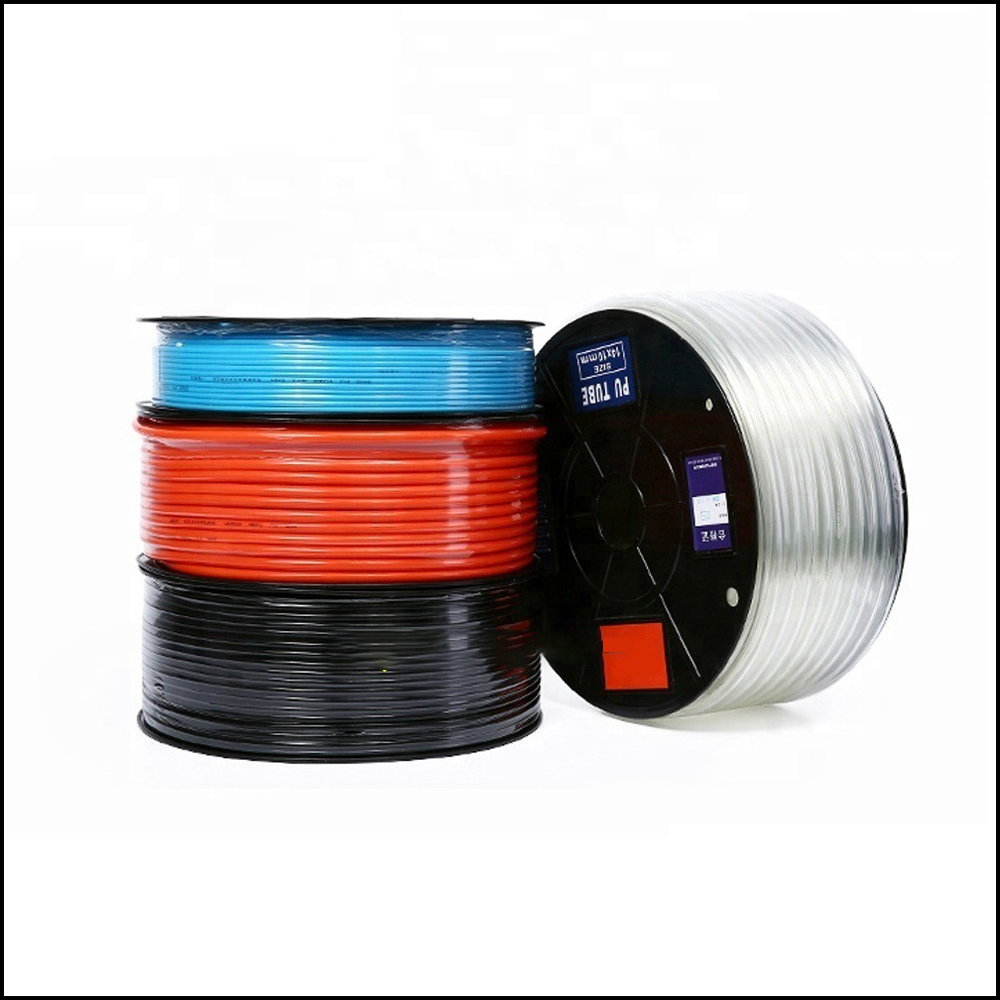 PU-ยกม้วน สายลม Polyurethane Tube,สายน้ำมัน สายขนาด 4 มิล,6 มิล,8 มิล,10 มิล,12 มิล มี 4 สี ฟ้า/ดำ/ส้ม/ใส