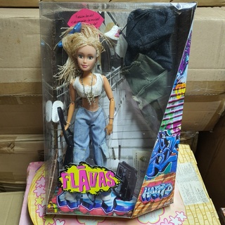 RARE 2003 MATTEL Barbie Flavas Happy D White Top Movable Arms Legs Body ตุ๊กตาบาร์บี้ ดัดแขนขาได้ เฟลวาส