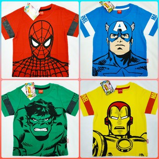 เสื้อยืดเด็ก มาร์เวล เสื้อยืดเด็ก ซูเปอร์ฮีโร่ เสื้อยืดเด็ก Marvel เสื้อยืดเด็ก อเวนเจอร์ (สินค้าลิขสิทธิ์)