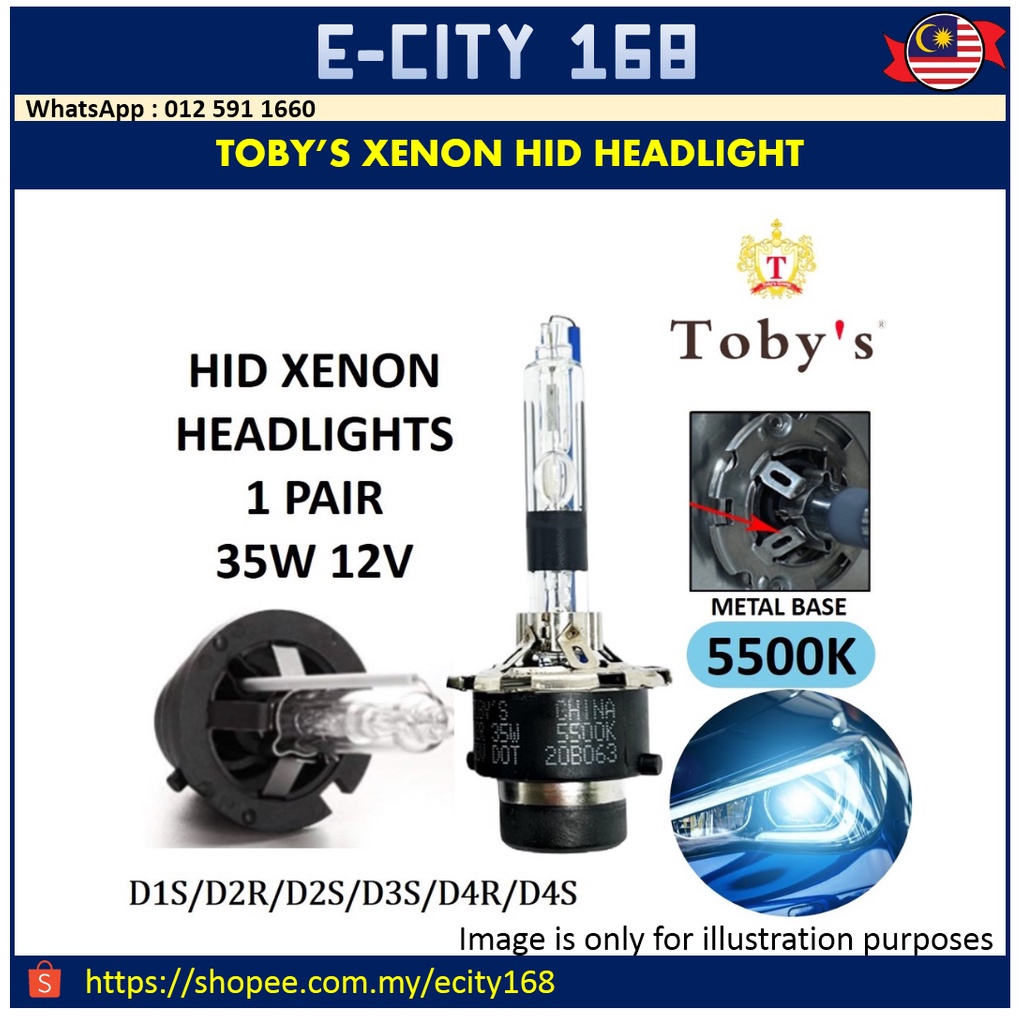 2PCS SUPER BRIGHT HID XENON TOBYS D1S D2S D2R D3R D3S D4S D4R 5500K