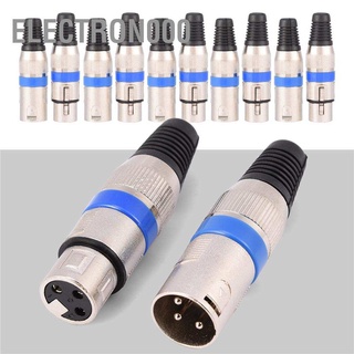 [คลังสินค้าใส]Electron000 ปลั๊กเชื่อมต่อไมโครโฟน 3-Pin Xlr 5 คู่ + ซ็อกเก็ตตัวเมีย