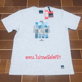 Lee เสื้อยืดคอกลมผู้ชาย รุ่น LE 19001116 สีเทา ขนาด L เสื้อยืดแขนสั้นใหม่ ของแท้ 💯