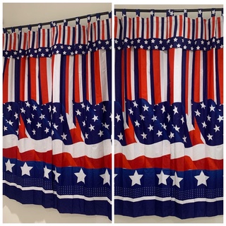 ROPE CURTAIN + ลูกไม้ด้วย ENGLAND LONDON FLAG MOTIF