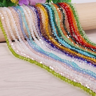 ลูกปัดคริสตัล Rhombus ทรงหลวม 3 มม. 130 ชิ้น