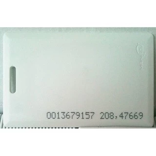 บัตรคีย์การ์ด ชนิดหนา 1.8mm มีรู RFID Card 1.8mm 125 KHz จำนวน 1 ใบ (Read Only) สีขาว, แดง