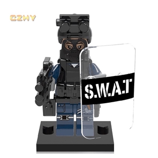 Swat ฟิกเกอร์ตัวต่อทหารตํารวจ KY017