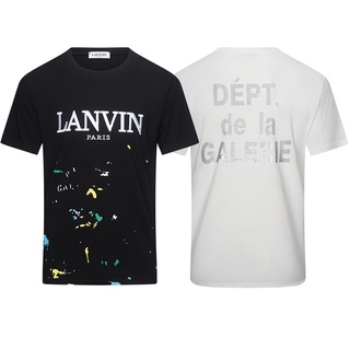 [100% Cotton] ขายดีที่สุด LANV&amp;N เสื้อยืดแขนสั้น ผ้าฝ้าย ปักลายตัวอักษร พลัสไซซ์ สําหรับผู้ชาย และผู้หญิง