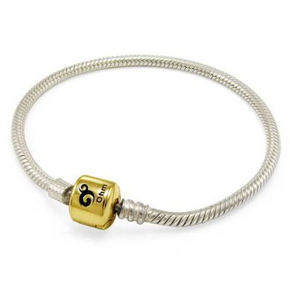 OHM Beads - Sterling Silver Bracelet with Vermeil Clasp - Silver 925 Charm เครื่องประดับ บีด เงิน เแก้ว