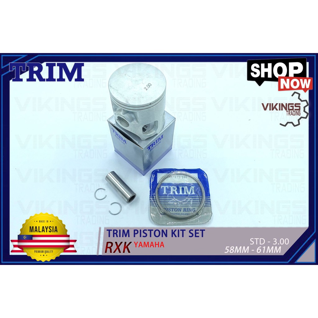 RXK RXK135 RXK 135 TRIM PISTON RING FULL SET 58MM - 61MM STD-300 YAMAHA BIKE