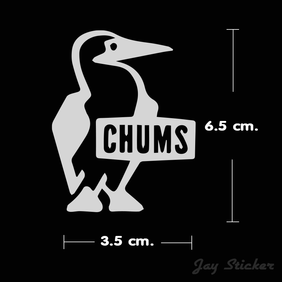 CHUMS สติ๊กเกอร์ติดลัง index 5.5x7 cm