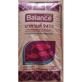 แบ่งขายอาหารปลากินพืชเม็ดเล็กบาลานซ์941 10กิโลกรัม