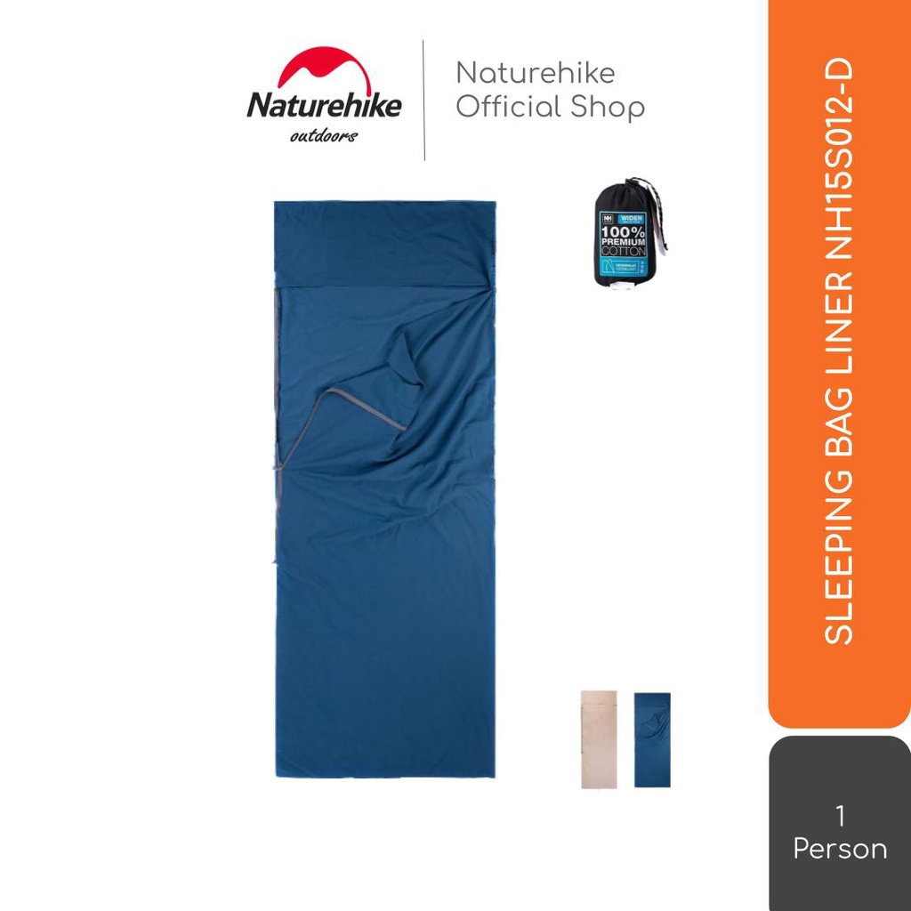 Naturehike ถุงนอนซับใน Nh15S012-D ถุงนอนแคมป์ปิ้ง