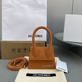 พรี Jacquemus 2102 กระเป๋าถือกระเป๋าสะพายข้าง กระเป๋าสตางค์ หนังแท้กระเป๋าแฟชั่นแบรนด์เนน