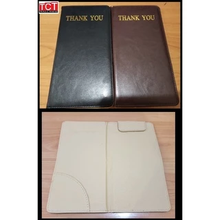 แฟ้มหนังเทียมและถาดพลาสติก สำหรับเก็บเงิน ใส่ใบเสร็จ เงินทอน บัตรเครดิต สมุดเก็บบิล Folder and Bill Tray
