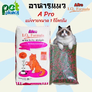 [1Kg.] อาหารแมว A pro (เอโปร) A Pro IQ Fomula เอโปรแมว อาหารแมวเขียวแดง อาหารแมวแบ่งขาย ขนมแมว อาหารสำหรับ แมว แมวโต