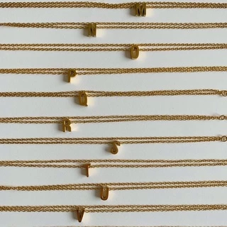 สร้อยข้อเท้าสเตนเลส HER OBJECTIVE_HER CLASSIC INITIAL PENDENT ANKLET